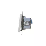 Simon 55 WMDL-TW12A-143 Łącznik jednobiegunowy + łacznik dwubiegunowy – 2 klawisze (moduł) 16 AX, 250 V~, zaciski gwintowe; Aluminium mat