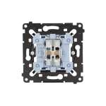 Simon 55 WMDL-042xxR-0xx Łącznik roletowy trójpozycyjny 1-0-2 (mechanizm); 10A, 250V~, szybkozłącza, czarna rama montażowa