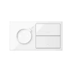 Simon 100 W100-10020252X-130 Panel 2-krotny: 1 gniazdo z 1 zintegrowana ładowarka USB C  + 2 klawisze; biały