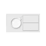 Simon 100 W100-10020252X-230 Panel 2-krotny: 1 gniazdo z 1 zintegrowana ładowarka USB C  + 2 klawisze; biały mat