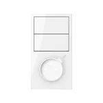 Simon 100 W100-10020253X-130 Panel 2-krotny pion: 2 klawisze + gniazdo z zintegrowaną ładowarką USB C; biały