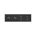 Simon 100 W100-10020412X-238 Panel 4-krotny: 2 gniazda + 2x1 ładowarka USB C + 2xRJ45; czarny mat