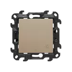 Simon 24 TS24P-NS1LXX-034 Przycisk „światło” z podświetleniem LED (moduł) 10 A, 250 V~, szybkozłącza; szampański mat