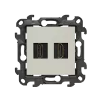 Simon 24 WS24P-2432194-087 Gniazdo HDMI ver. 2.1 podwójne (moduł); kaszmirowy