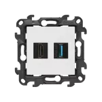 Simon 24 WS24P-2430095-030 Gniazdo HDMI ver. 2.1 + USB A 3.0 (moduł); biały