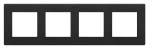 Simon 24 WS24P-2460640-098 Ramka 4-krotna; czarny mat