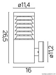 SU-MA Kinkiet zewnętrzny JOY 91063L BL