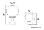 SU-MA lampa stojąca zewnętrzna kule Classic II E27 czarny IP43 K 4011/1/KF 200 OP