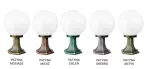 SU-MA lampa stojąca zewnętrzna kule Classic E27 czarny/patyna IP43 K 4011/1/K 250 OP