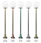 SU-MA lampa stojąca zewnętrzna kule Classic E27 czarny/patyna IP43 K 5002/1/KP 250 OP