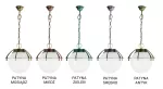 SU-MA lampa wisząca zewnętrzna kule z koszykiem 200 E27 czarny/patyna IP43 K 1018/1/KPO OP
