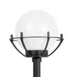 SU-MA lampa stojąca zewnętrzna kule z koszykiem 200 E27 czarny/patyna IP43 K 5002/3/KPO OP