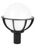 SU-MA lampa stojąca zewnętrzna kule z koszykiem 250 E27 czarny/patyna IP43 K 5002/1/KPO 250 OP
