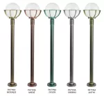 SU-MA lampa stojąca zewnętrzna kule z koszykiem 250 E27 czarny/patyna IP43 K 5002/1/KPO 250 OP