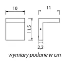 SU-MA kinkiet zewnętrzny LED Karo 10W 720lm 4000K ciemny popiel IP54 KR-K100