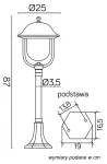 SU-MA lampa stojąca zewnętrzna Prince K 5002/3/O