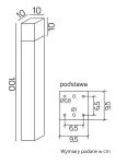 SU-MA lampa stojąca zewnętrzna Cube Max CB-MAX 1000 DG