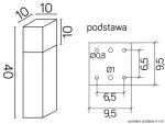 SU-MA lampa stojąca zewnętrzna Cube Max CB-MAX 400 BL