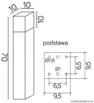 SU-MA lampa stojąca zewnętrzna Cube Max CB-MAX 700 DG