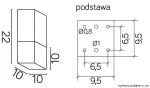 SU-MA plafon zewnętrzny Cube Max CB-MAX S BL