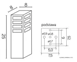 SU-MA lampa stojąca zewnętrzna Rado III 3 BL