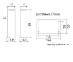 SU-MA lampa stojąca zewnętrzna LED Karo 10W 720lm 4000K 58cm ciemny popiel KR-580