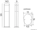 SU-MA lampa stojąca zewnętrzna Elis TO 3902-H 650 AL