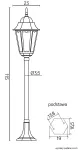 SU-MA lampa stojąca zewnętrzna Retro Classic II K 5002/2 H