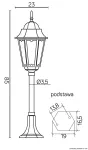 SU-MA lampa stojąca zewnętrzna Retro Classic II K 5002/3 H