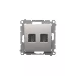 Simon 54 WMDH-0XXXX2-043 Gniazdo HDMI podwójne (moduł); srebrny mat