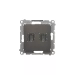 Simon 54 WMDH-0XXXX2-046 Gniazdo HDMI podwójne (moduł); brąz mat