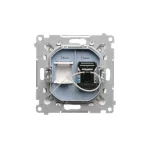 Simon 55 WMDA-P91xx5-111 Gniazdo komputerowe pojedyncze RJ45 kategoria 6, z przesłoną przeciwkurzową (moduł); Biały mat