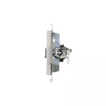 Simon 55 WMDA-P91xx5-114 Gniazdo komputerowe pojedyncze RJ45 kategoria 6, z przesłoną przeciwkurzową (moduł); Jasnoszary mat