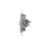 Simon 55 WMDA-P91xx5-143 Gniazdo komputerowe pojedyncze RJ45 kategoria 6, z przesłoną przeciwkurzową (moduł); Aluminium mat