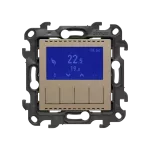 Simon 24 WS24P-NETD1AXX-034 Termostat programowalny z wyświetlaczem z wew/zewn czujnikiem temperatury, bez sondy (moduł) 16(2) A, 230V~; szampański mat