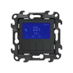 Simon 24 WS24P-NETD1AXX-038 Termostat programowalny z wyświetlaczem z wew/zewn czujnikiem temperatury, bez sondy (moduł) 16(2) A, 230V~; grafitowy mat