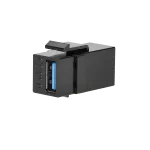 Simon 400 TS4-CJUSBA30F złącze USB 3.0 Typ A gniazda F-F DATA czarny