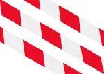 Taśma ostrzegawcza biało-czerwona 50 mm x 100 m