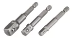 Zestaw redukcji do nasadek 1/2", 1/4", 3/8" na 1/4" Hex, 3 szt.
