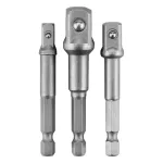 Zestaw redukcji do nasadek 1/2", 1/4", 3/8" na 1/4" Hex, 3 szt.