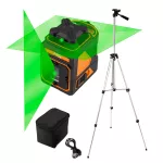 Laser płaszczyznowy 30 m, 5 linii, 360° w poziomie, z etui i statywem 1.5 m