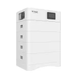 Wysokonapięciowy modułowy magazyn energii V-TAC OHS20K-100 o pojemności 20,48kWh. w zestawie podstawa + (4*5,12kWh) moduły bateryjne VT-OH-5K LiFePO4 5.12V 100Ah + moduł kontrolny BMS wraz z okablowaniem