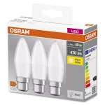 Lampa LED BASE CLASSIC B40 4,9W/827 230V plastik B22D FS3 OSRAM
