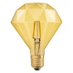 Lampa VINTAGE 1906 CL DIAMOND Filament szkło przezroczyste GOLD 40 non-dim 4,5W 825 E27