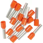 KOŃCÓWKA TULEJKOWA Z KOŁNIERZEM IZOL. 4MM2 DOSTARCZANA W PASKACH - POMARANCZOWA