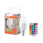 Lampa LED Retrofit RGBW lamps with remote control 4.9W 827 Frosted E14