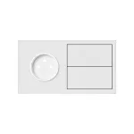 Simon 100 W100-10020221x-230 Panel 2-krotny: 1 gniazdo + 1 klawisz + 1 zaślepka; biały mat