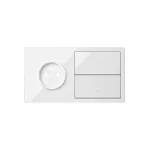 Simon 100 W100-10020221x-130 Panel 2-krotny: 1 gniazdo + 1 klawisz + 1 zaślepka; biały