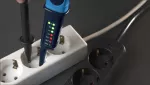 Tester napięcia 2-biegunowy PAN VOLTTESTER 400 wskaźnik LED 6-400 V AC/DC KAT III 400V bezbateryjny / przykręcane tulejki