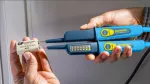Tester napięcia 2-biegunowy PAN VOLTTESTER 400 FI wskaźnik LED 6-400 V AC/DC / RCD 30mA / bezbateryjny / wkręcane końcówki